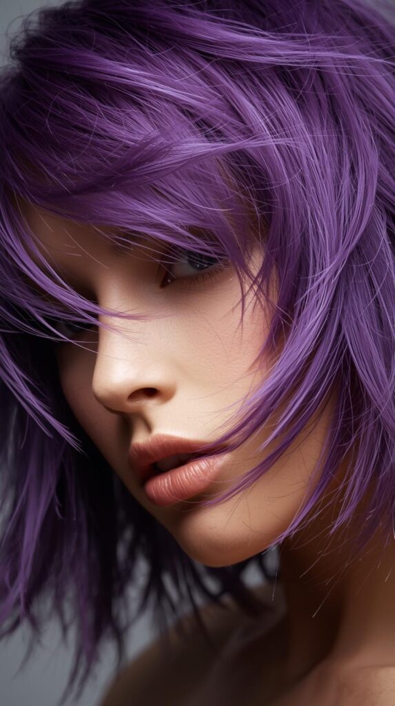 9. Purple Alt Shag Haircut