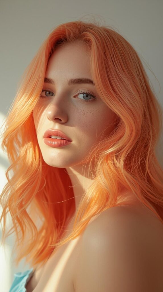 Pastel Cool Summer Orange Hair