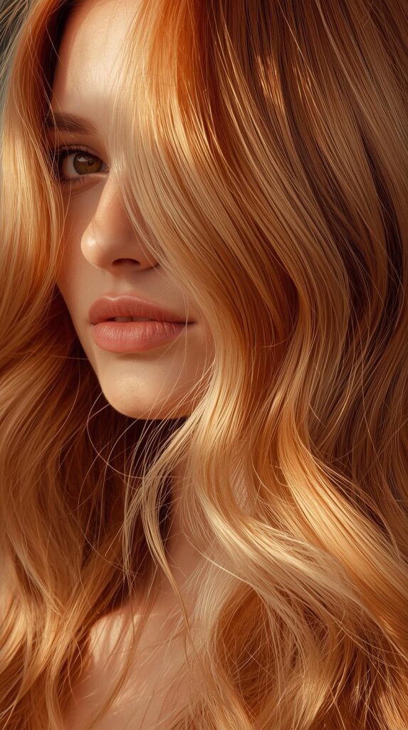 Soft Peachy Summer Orange Copper Hair