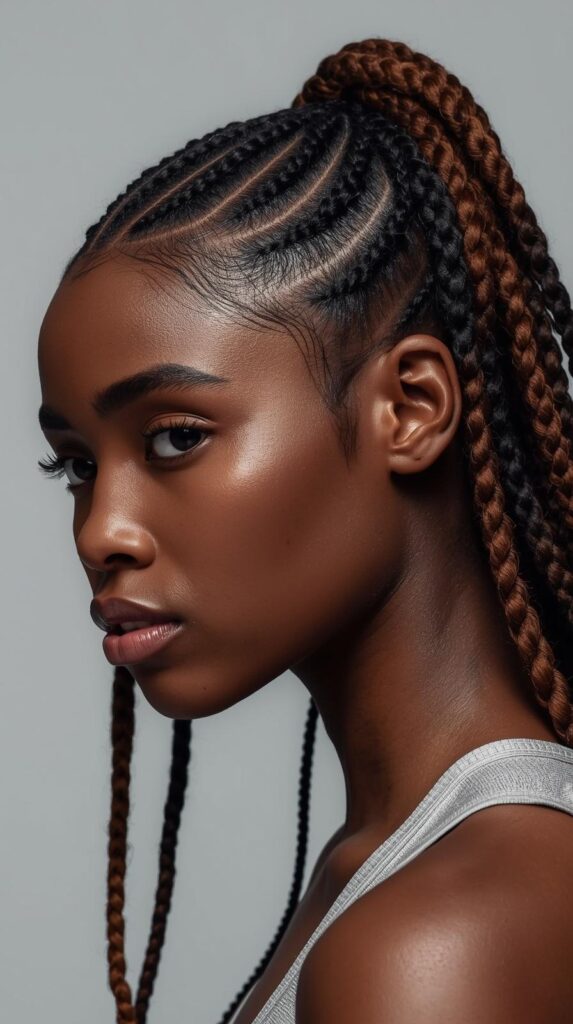 Athletic Hairstyles for Sports with Cornrows