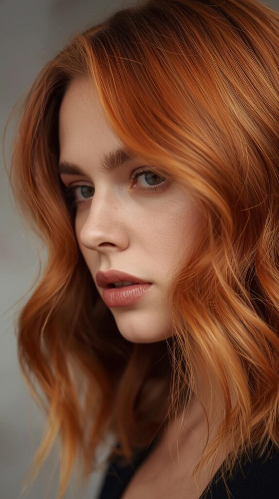 Auburn-Toned Cool Summer Orange Hair