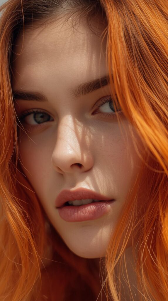 Dark Root Cool Summer Orange Hair