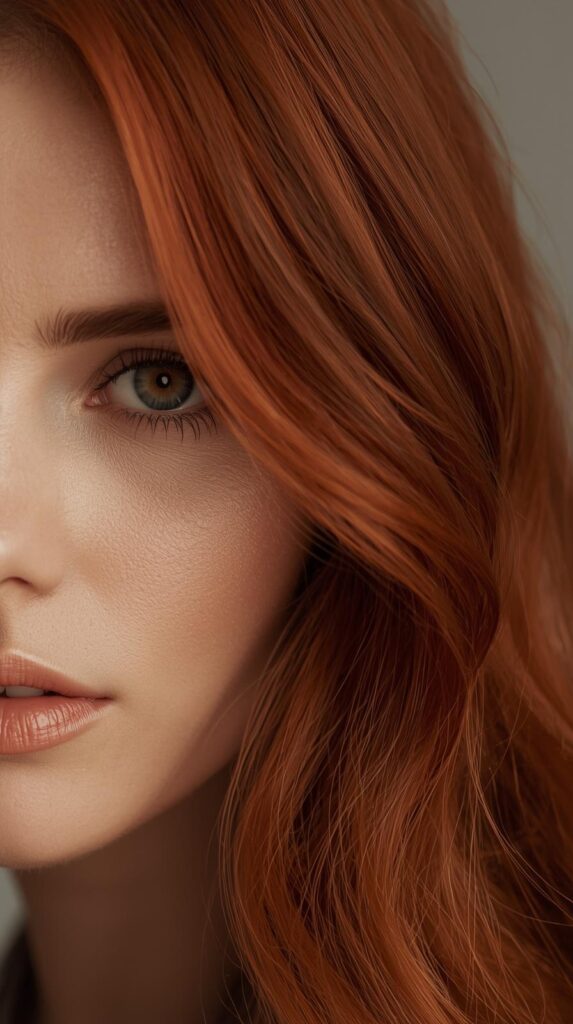 Dark Root Summer Orange Copper Hair
