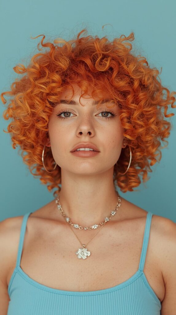 Curly Cool Summer Orange Hair