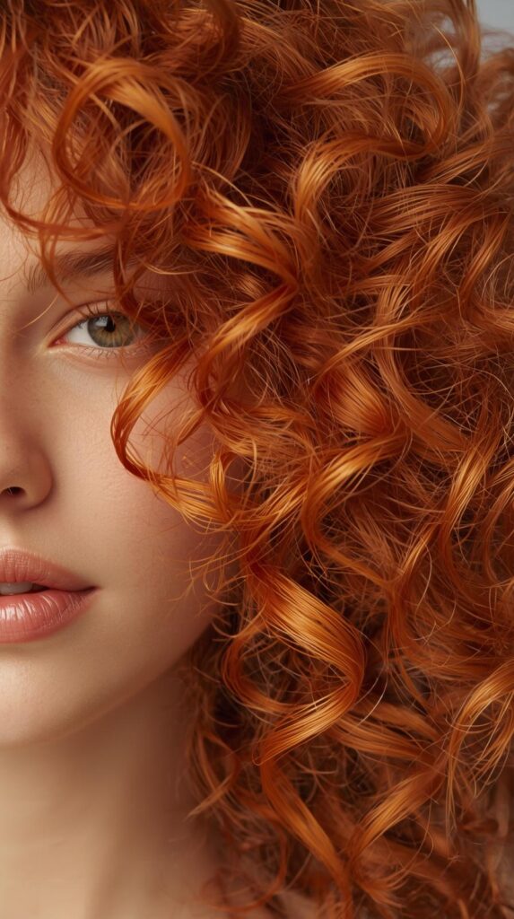 Curly Summer Orange Copper Hair