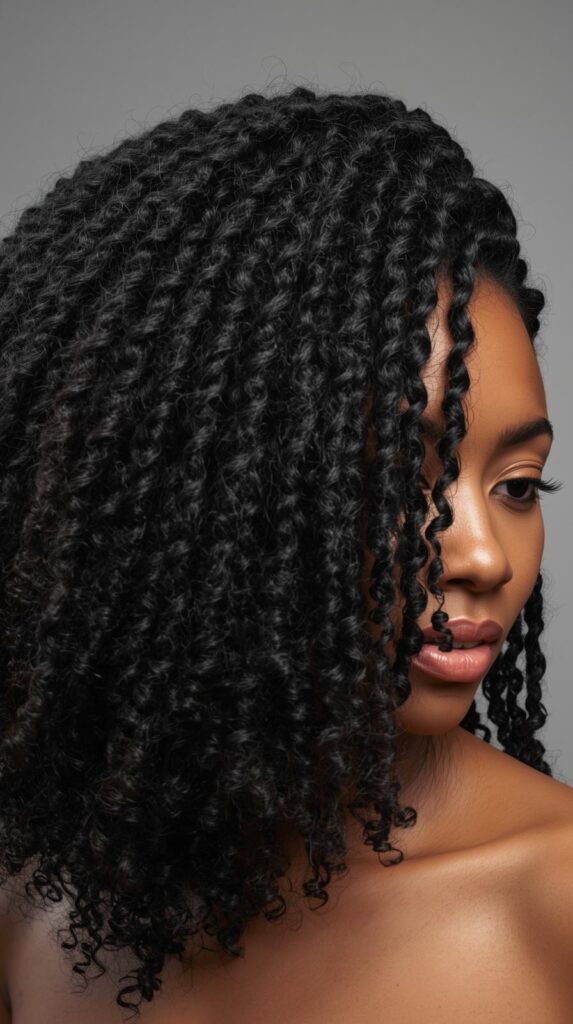 Twist-Out Freaknik Hairstyle with Side Part