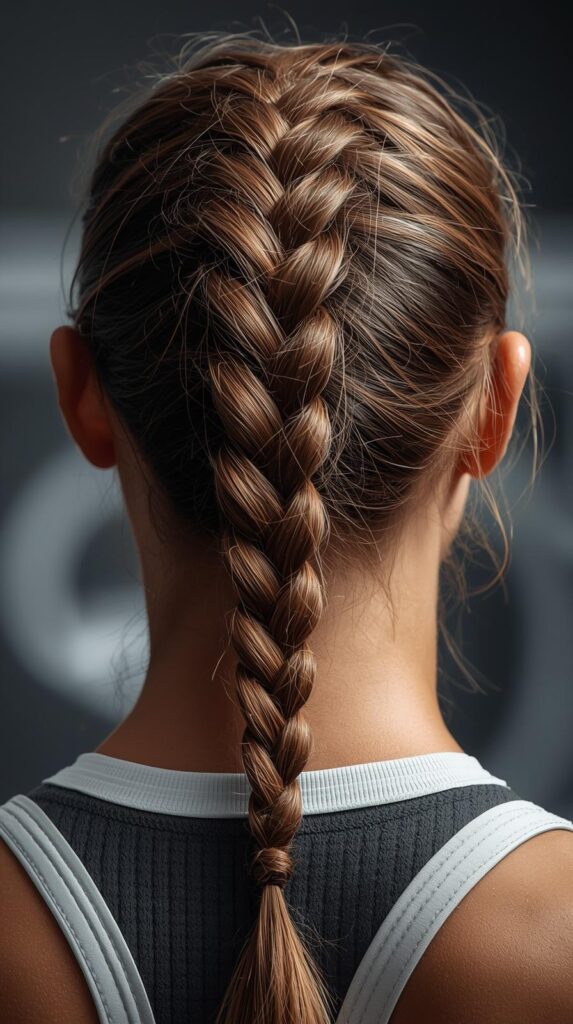 French Braid Athletic Hairstyles for Sports