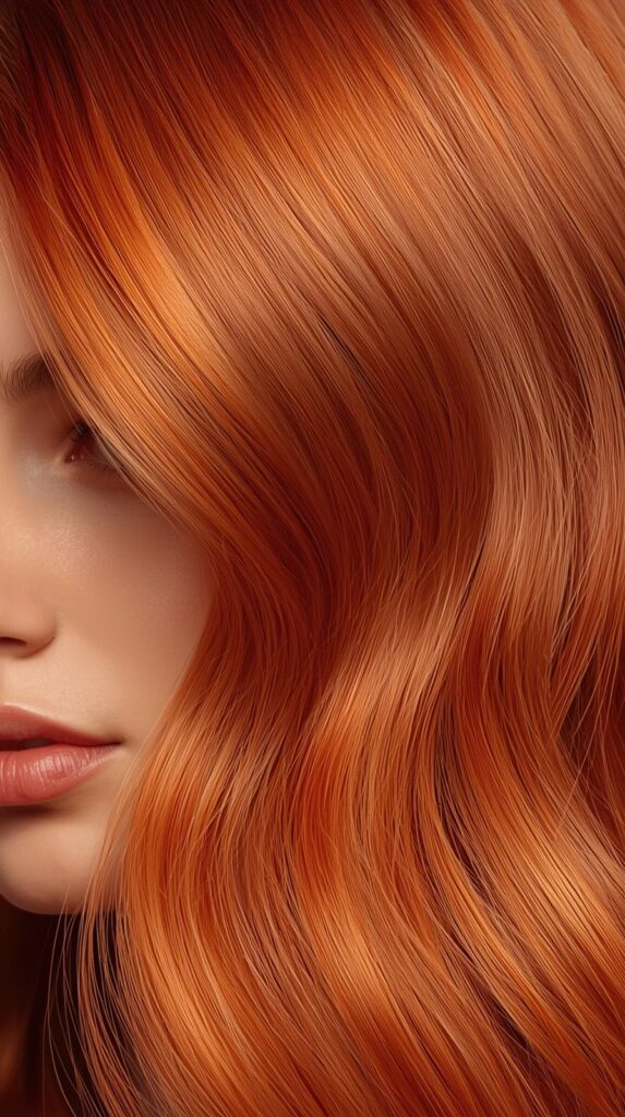 Sleek Summer Orange Copper Hair