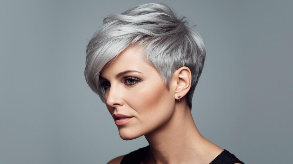 Sleek Silver Fox Pixie Cut for Elegant Styling