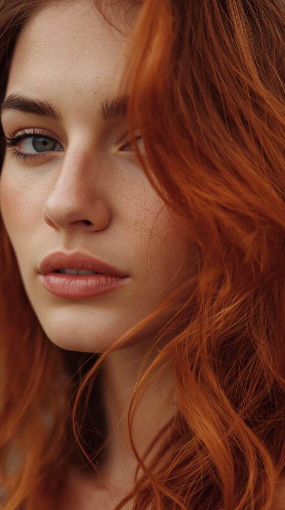 Layered Summer Orange Copper Hair