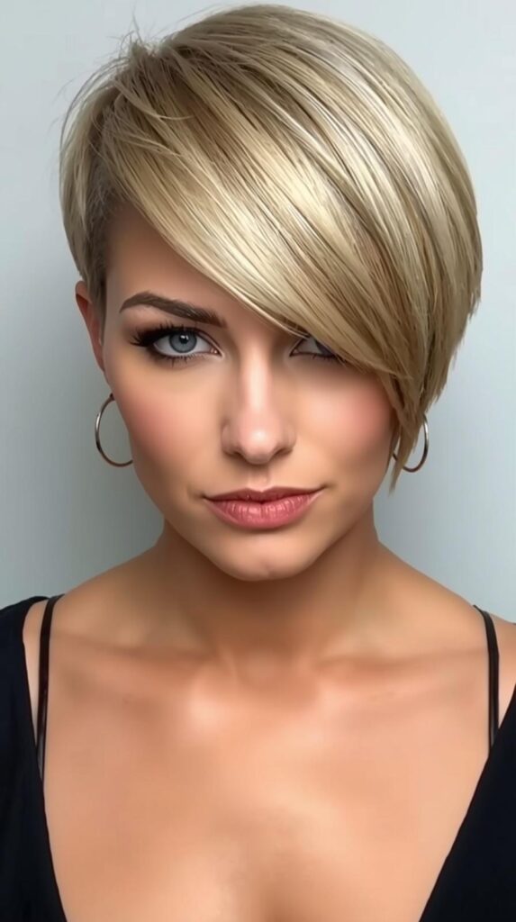 Asymmetrical Chin Length Pixie Bob