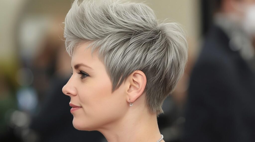 Sleek Silver Fox Pixie Cut for Elegant Styling
