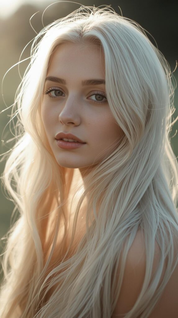 Long Cool Summer White Hair
