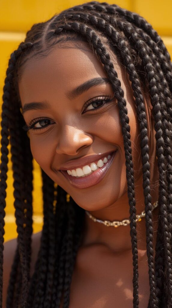 Classic Long Knotless Braids with Freaknik Vibes