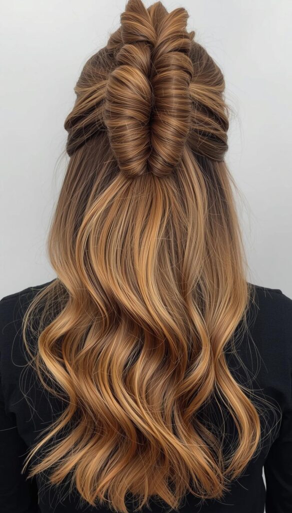 Half Up Bubble Ponytail hairstyles
