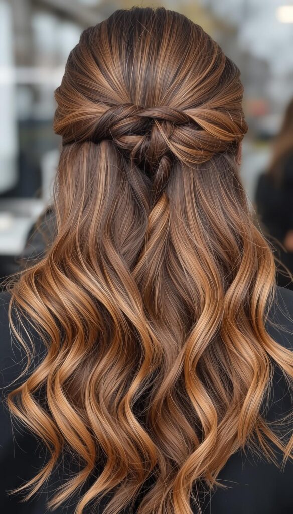 Twisted Half Up Half Down Style
