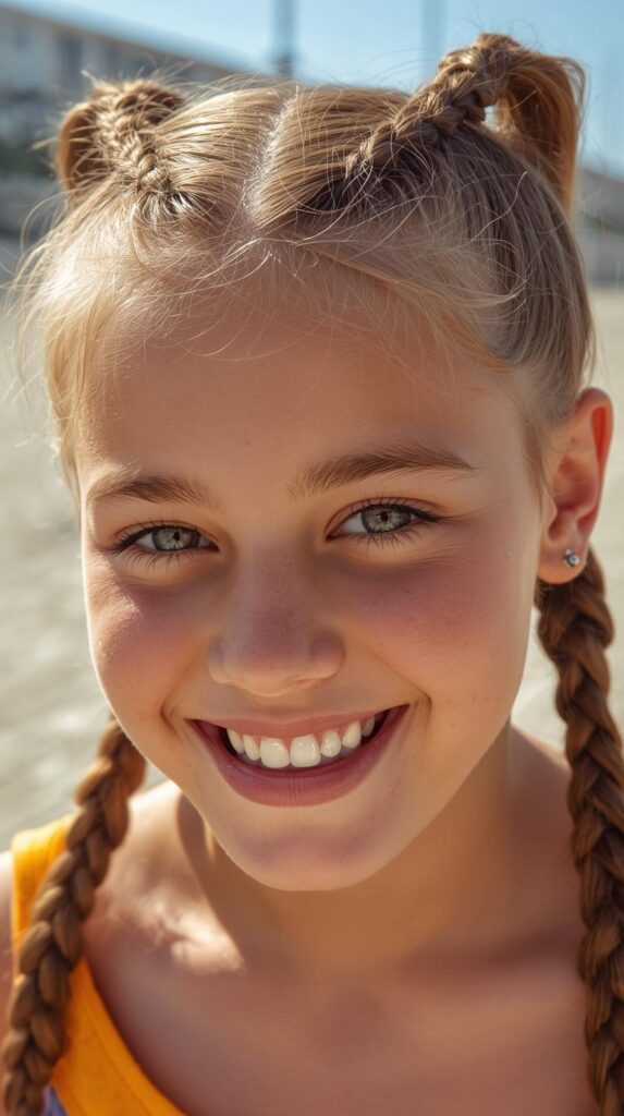 Double Braids Cute Fast Summer Hairstyles