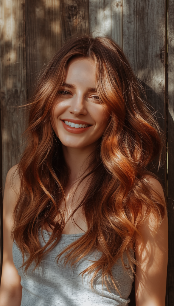Balayage Summer Red and Brown Hair