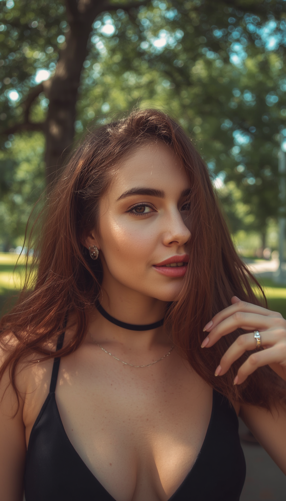 Summer Red and Brown Hair with Money Piece