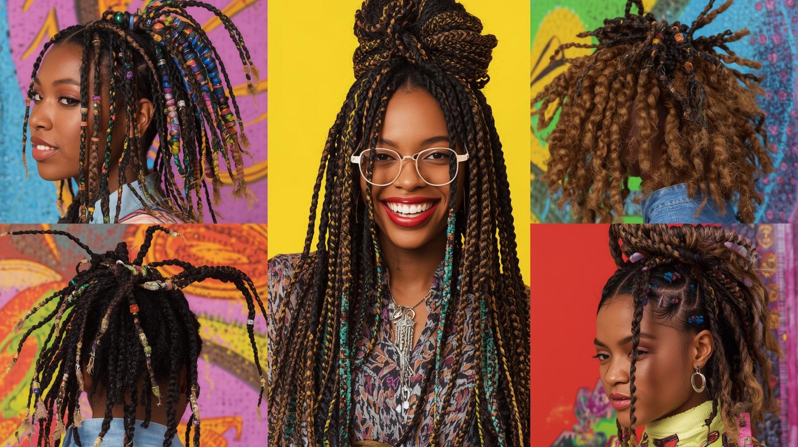Freaknik Hairstyles with Knotless Braids
