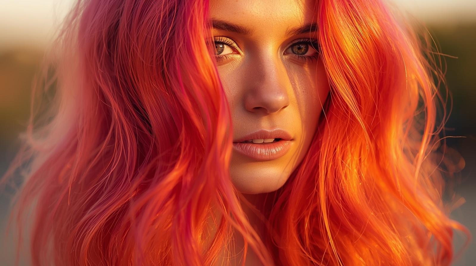 Pink and Orange Summer Hair
